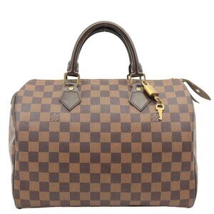 Louis Vuitton  Speedy 30 Damier Ebene Satchel Bag Brown